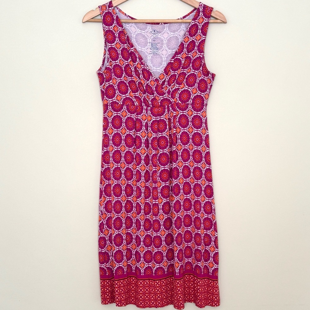 Like New! Vibrant Red and Purple Women's Dress. Empire waist and soft material.